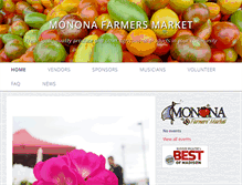 Tablet Screenshot of mononafarmersmarket.com